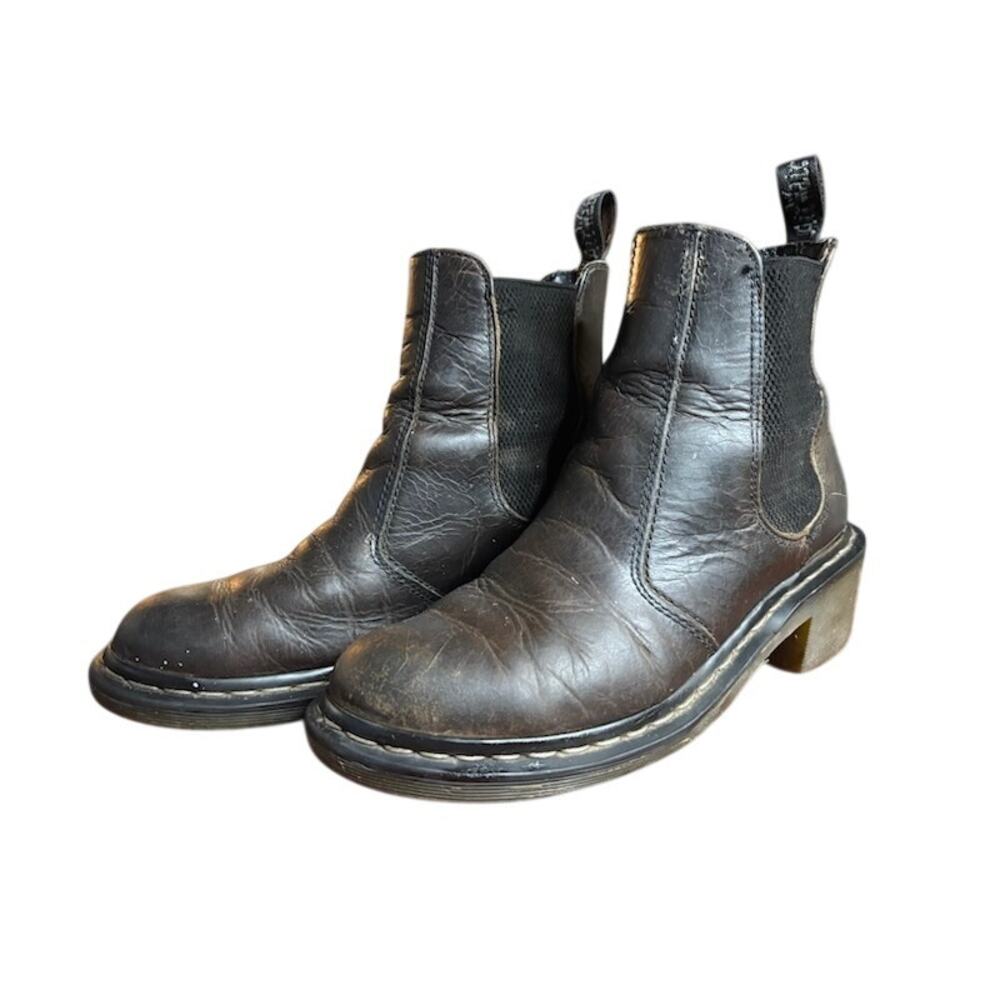 Dr Martens Cadence Boots Women's Size 9 Chelsea Platform Heel Pull On Shoes